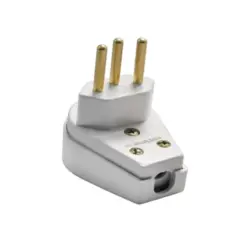 Plug Macho 90° 2P+T 20A 250V Cinza Ilumi