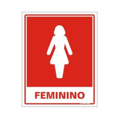 Placa Sinalizacao Poliestireno 15X20Cm -Sanitario Feminino Sinalize