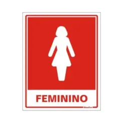 Placa Sinalizacao Poliestireno 15X20Cm -Sanitario Feminino Sinalize