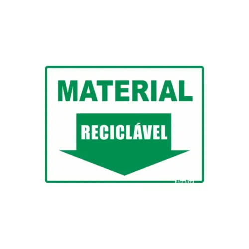 Placa Sinalizacao Poliestireno 15X20Cm Material Reciclavel Sinalize