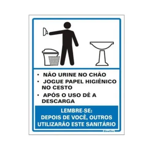 Placa Sinalizacao Poliestireno 15X20 Cm Procedimento Sanitario Sinalize