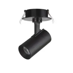 Spot Canopla LED Direcionavel Embutir 7W 6500K Bivolt Preto Foxlux