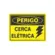 Placa Sinalizacao Poliestireno 15X20Cm Perigo Cerca Eletrica Sinalize