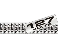 Placa Sinalizacao Aluminio 127V 5X25 C/ 16 Unid Sinalize