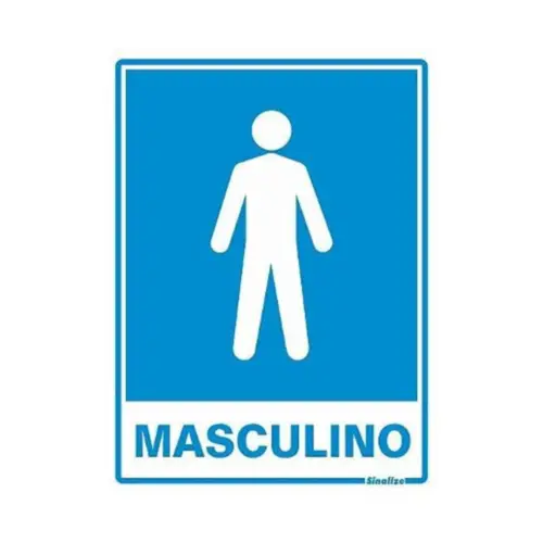 Placa Sinalizacao Poliestireno 15X20Cm Sanitario Masculino Sinalize