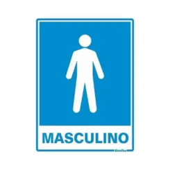Placa Sinalizacao Poliestireno 15X20Cm Sanitario Masculino Sinalize