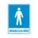 Placa Sinalizacao Poliestireno 15X20Cm Sanitario Masculino Sinalize
