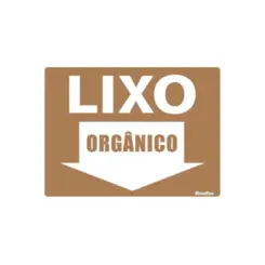 Placa Sinalizacao Poliestireno 15X20Cm Lixo Organico Sinalize
