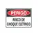 Placa Sinalizacao Poliestireno 15X20Cm Perigo Risco De Choque Sinalize
