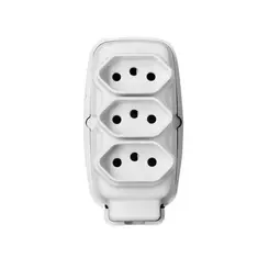 Tomada Em Barra Tripla 2p+T 20a 250v Branco Ilumi