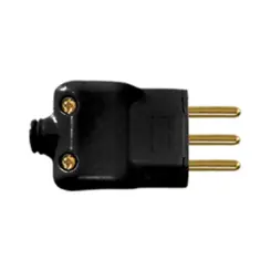 Plug Macho 2P+T 10A 250V Preto Ilumi