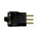 Plug Macho 2P+T 10A 250V Preto Ilumi