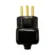 Plug Macho 2P+T 10A 250V Preto Ilumi