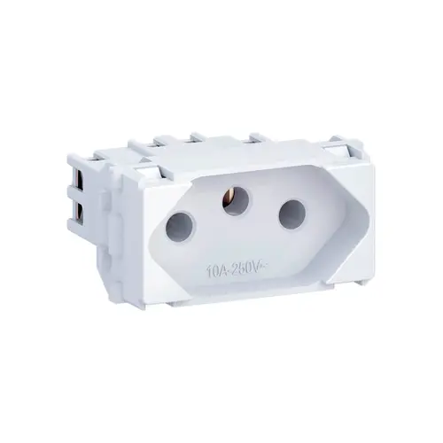 Modulo Tomada 2P+T 10A 250V Branco Wetzel
