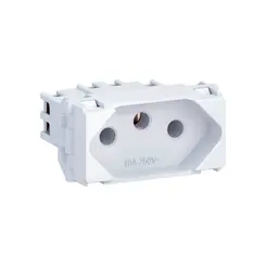 Modulo Tomada 2P+T 10A 250V Branco Wetzel