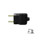 Plug Macho 2P 10A 250V Preto Ilumi
