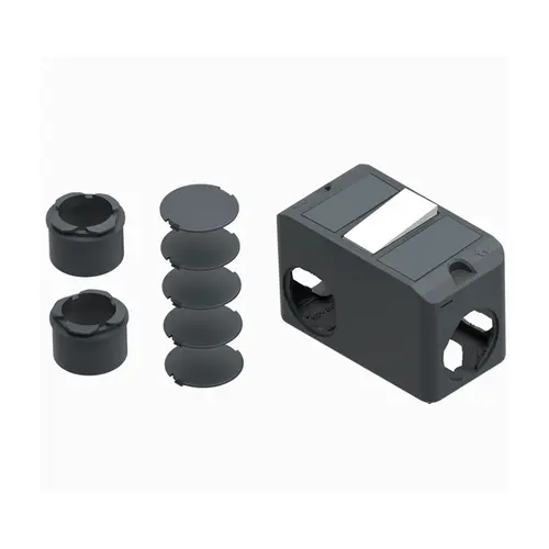 Conjunto Condulete PVC 1" c/1 Interruptor Simples Cinza Wetzel