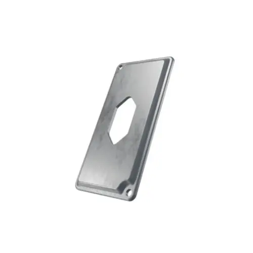 Tampa Condulete Aluminio 3/4" P/ 1 Tomada Hexagonal Vertical s/Pintura Wetzel