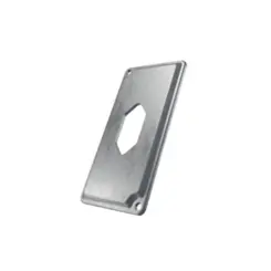 Tampa Condulete Aluminio 3/4" P/ 1 Tomada Hexagonal Vertical s/Pintura Wetzel