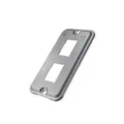 Tampa Condulete Aluminio 1" P/ 2 RJ s/Moldura s/Pintura Wetzel