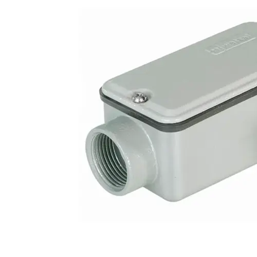 Condulete Aluminio Cinza ( X ) 1/2" Tampa Cega Vedada PVC BSP Wetzel