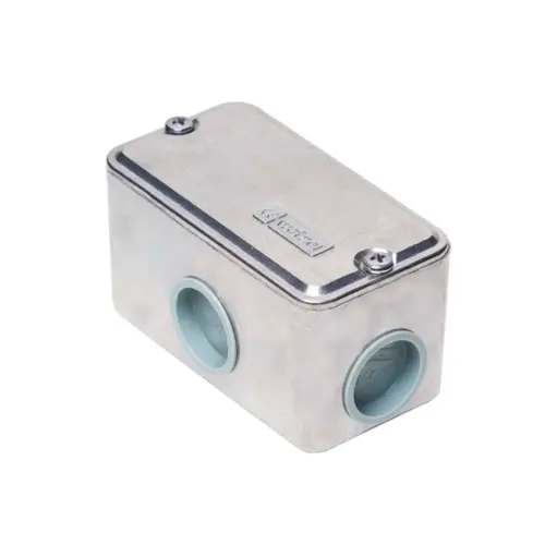 Caixa Multipla Poliwetzel Aluminio X 2.1/2" e 3" Tampa Cega 2 Tampoes Wetzel