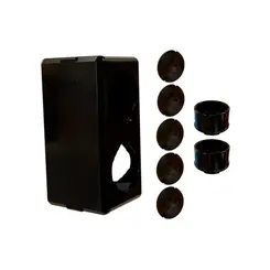 Conjunto Condulete PVC 1" c/Tampa Cega Preto Wetzel