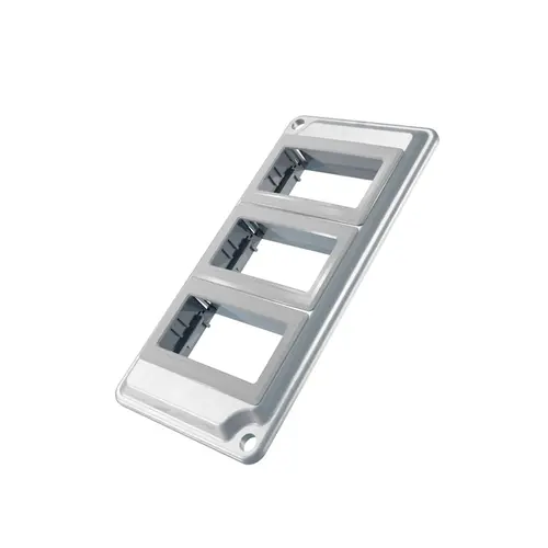 Tampa Condulete PVC 1" 3 Postos Horizontais Cinza Wetzel