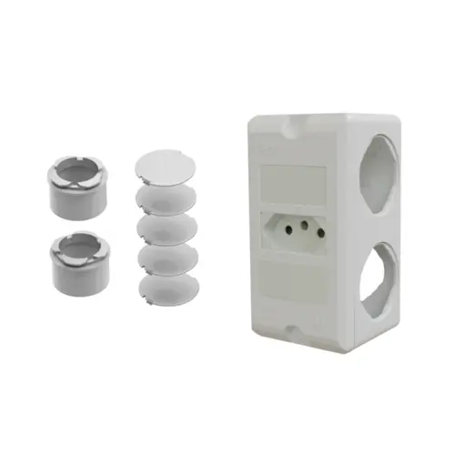 Conjunto Condulete PVC 1" c/1 TomadaS 20A Branco Wetzel