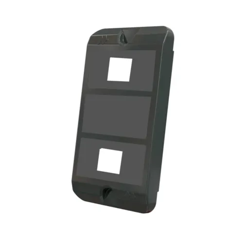 Tampa Modular Condulete PVC 1/2” e 3/4” 3 Postos Horizontais P/ 2 RJ45 Preto Wetzel