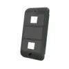 Tampa Modular Condulete PVC 1/2” e 3/4” 3 Postos Horizontais P/ 2 RJ45 Preto Wetzel