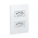 Conjunto Tomada Dupla 2P+T 10A-250V PB 16091206 Branco Esatta Weg
