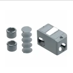 Conjunto Condulete PVC 3/4" c/1 Interruptor Simples Cinza Wetzel