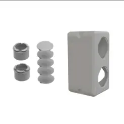 Conjunto Condulete PVC 3/4" c/Tampa Cega Cinza Wetzel