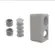 Conjunto Condulete PVC 3/4" c/Tampa Cega Cinza Wetzel