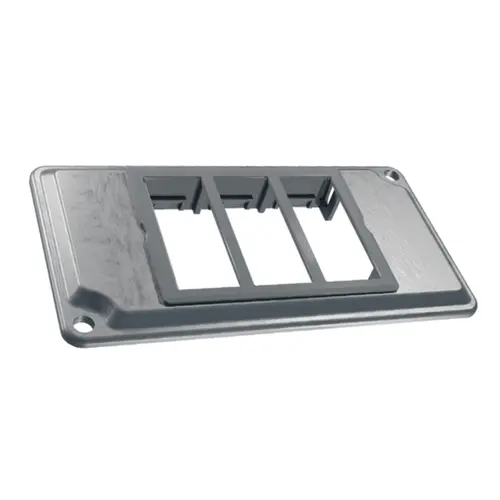 Tampa Condulete Aluminio 1" 3 Postos Horizontais e Moldura Wetzel