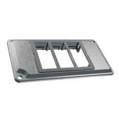 Tampa Condulete Aluminio 1" 3 Postos Horizontais e Moldura Wetzel