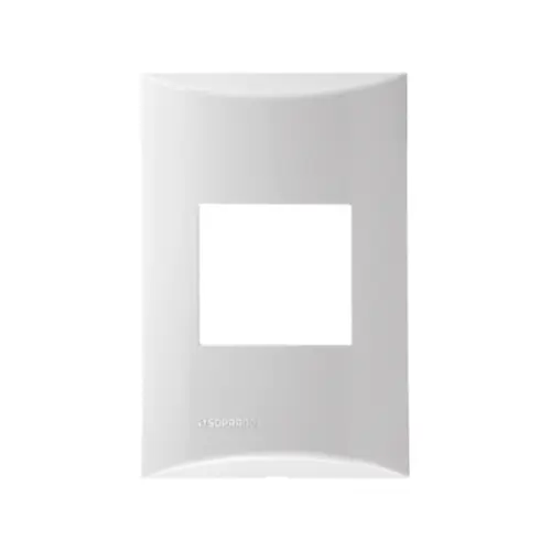 Placa 4x2 Para 2 Modulos junto Brava Branco Soprano