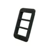 Tampa Modular Condulete PVC 1" 3 Postos Horizontal Preto Wetzel