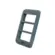 Tampa Condulete PVC 3/4" 3 Postos Horizontal Cinza Wetzel