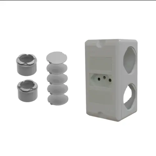 Conjunto Condulete PVC 3/4" c/1 Tomada 20A Cinza Wetzel