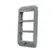 Tampa Condulete PVC 3/4" 3 Postos Horizontal 2 ModuloS P/RJ45 Industrie Cinza Wetzel