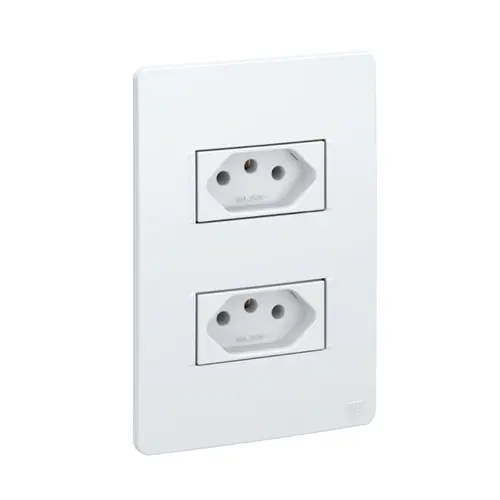 Conjunto Tomada Dupla 2P+T 20A-250V PB 16091207 Branco Esatta Weg