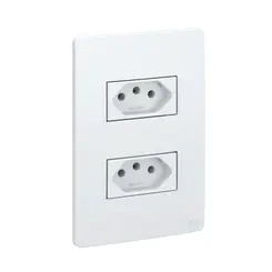 Conjunto Tomada Dupla 2P+T 20A-250V PB 16091207 Branco Esatta Weg