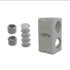 Conjunto Condulete PVC 3/4" c/1 Tomada 10A Cinza Wetzel