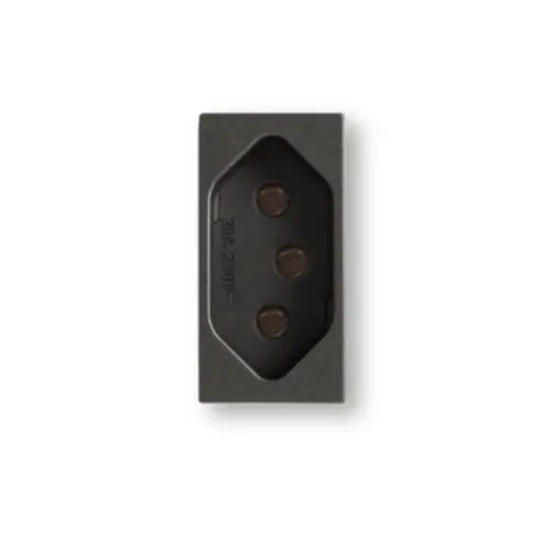 Modulo Tom 2P+T 10A 250V Carbono Revita Soprano