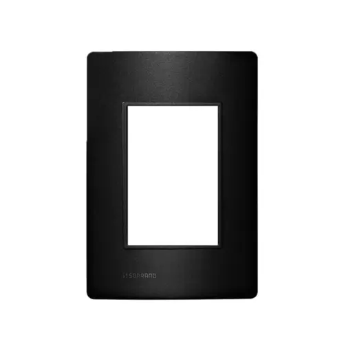Placa 3 Modulos 4X2 + Suporte Carbono Revita Soprano