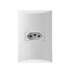 Conjunto 1 Tomada 2P+T 10A Soprano 250V 4X2 Branco Brava Soprano