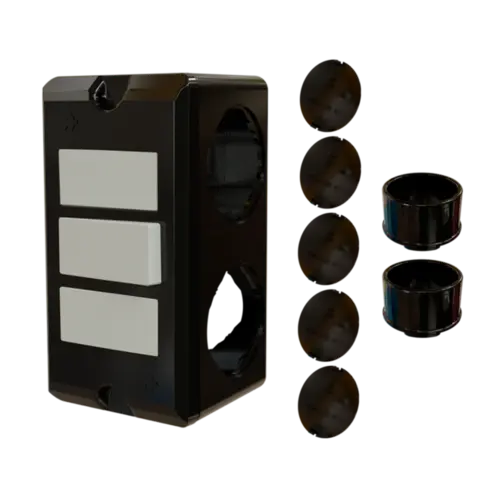 Conjunto Condulete PVC 3/4" c/1 Interruptor Simples Preto Wetzel