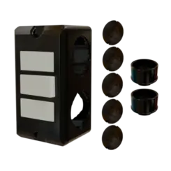 Conjunto Condulete PVC 3/4" c/1 Interruptor Simples Preto Wetzel